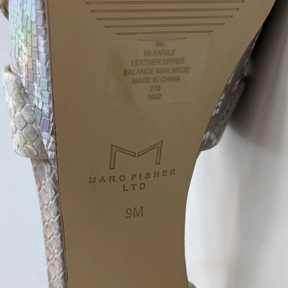 New Marc Fisher Faril Ankle Strap Platform Sandal Chic Cream Size 9 - Picture 11 of 12